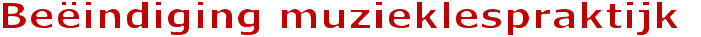 Beëindiging muzieklespraktijk